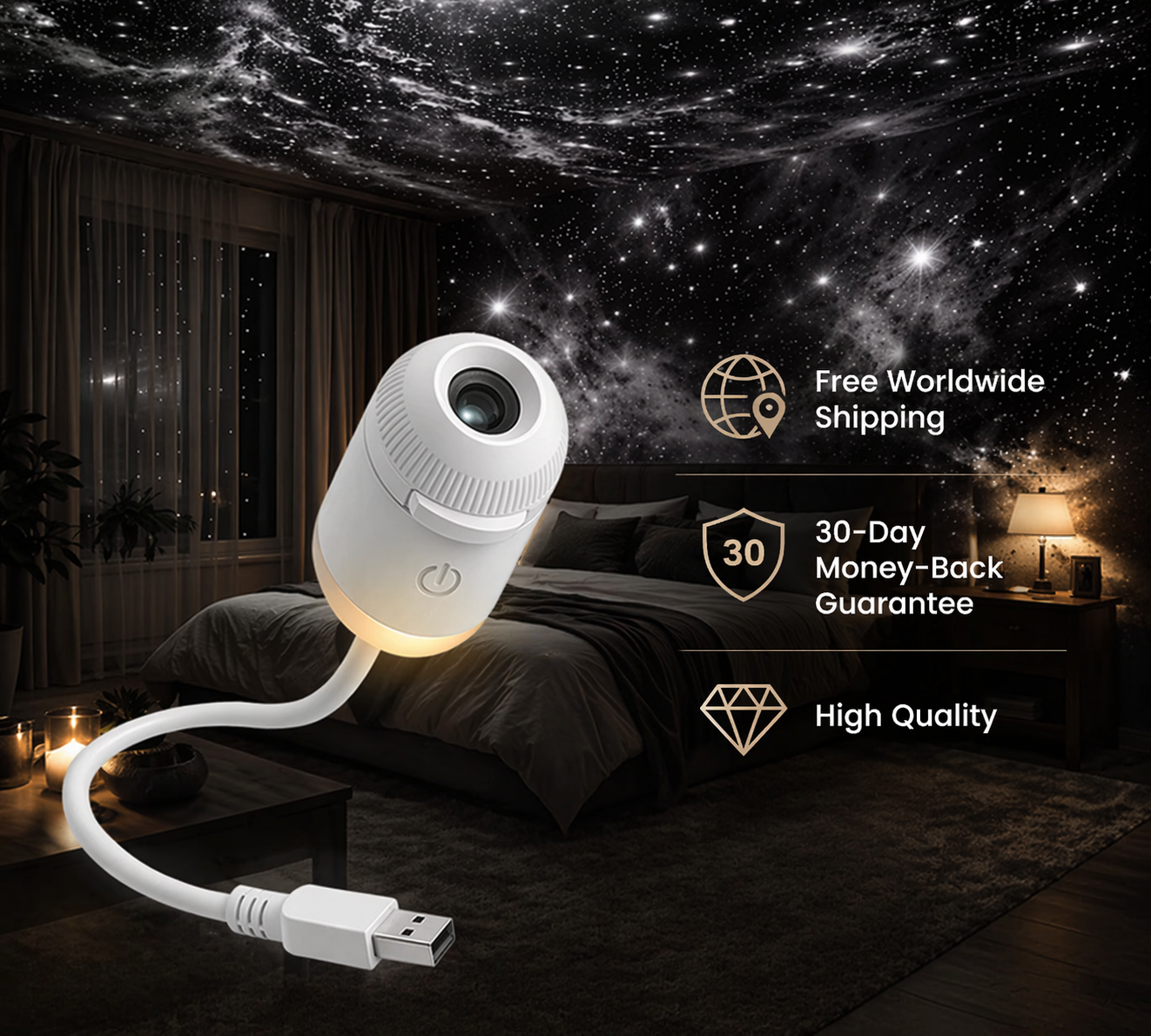 Lumiora™ USB Galaxy Projector
