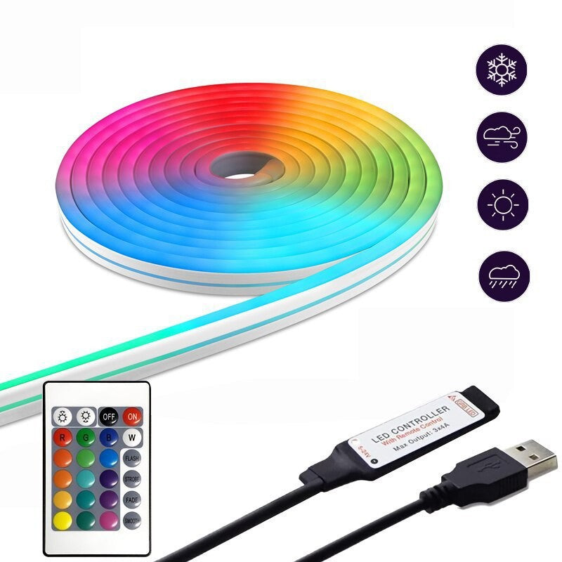 RGB Neon LED Strip Bluetooth & Remote Control